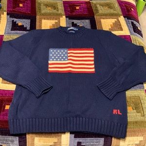 Vintage Polo Ralph Lauren American Flag Sweater